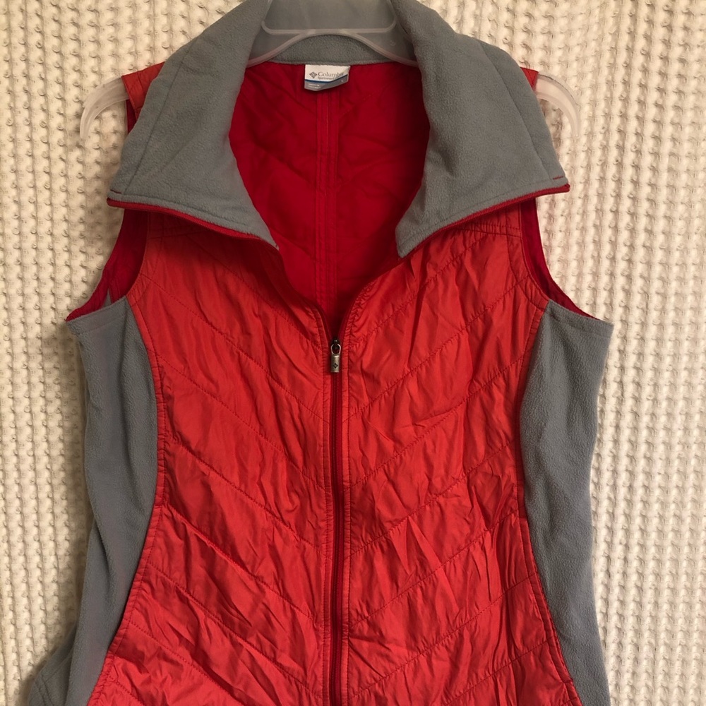 Coral and gray Columbia vest